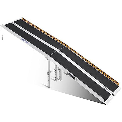 HABUTWAY 10ft Wheelchair Ramp, Portable Wheelchair Ramp with Support Legs, Double Non-Skid Ramps Hold Up to 800Lbs, Threshold Ramps for Home,Stairs, Curbs,Steps,Doorway - size: 10 FT Using height 10-30"
