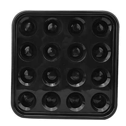 Pool Ball Tray, Billiard Ball Holder Tray, Billiards Standard Pool Ball Tray for 16 Balls, Black Plastic Pool Ball Carrying Tray for Full Set Regulation Size Billiard Balls Balls Pool Accessory