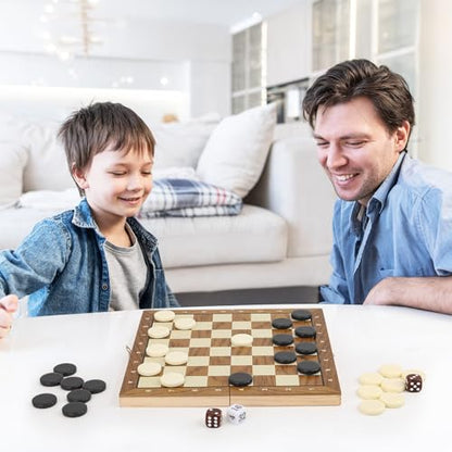 Ceramic Chess Pieces - 1.26 inches Diameter for Backgammon, Checkers, and Board Games - Backgammon Pieces only - color: Black and White, size: 32MM