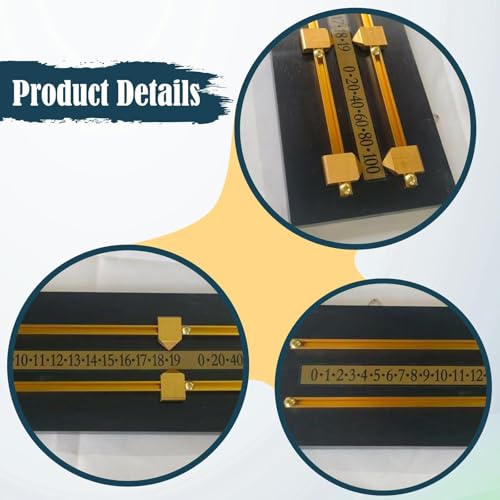 Vaveren Snooker Billiard Score Board,Shuffleboard Score Keeper,Scorer,Tabletop Game Snooker Game Accessories for Professional, Black