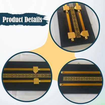 Vaveren Snooker Billiard Score Board,Shuffleboard Score Keeper,Scorer,Tabletop Game Snooker Game Accessories for Professional, Black