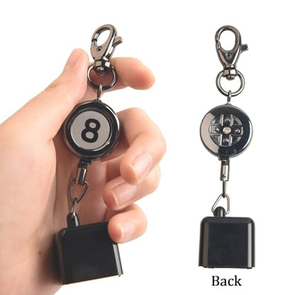 LAKE OF FIRE Billiard Chalk Holder，Pool Chalk Holder with Retractable Key Ring,Pool Table Accessories for Billiard Lovers - style: Square