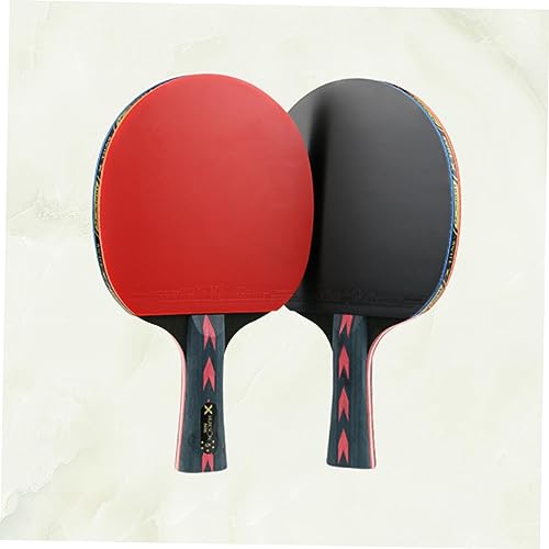 Hemoton Table Tennis Block 2pcs Butterfly Pong Paddle Double Pimples-in 5 Star Racket for Junior Players