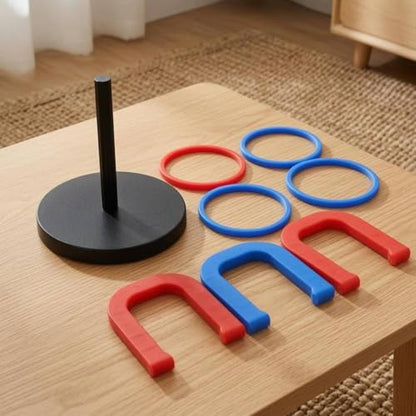 Hoop Toss Game Educational Stacking Toss Game Easy to Storage Activity Toy for Children