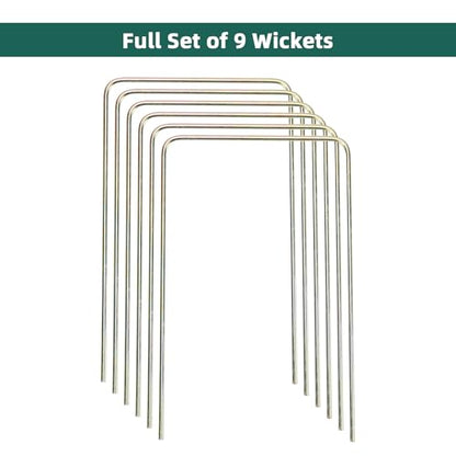 Deluxe Croquet Wickets, 9 Colorful Square Arrow Wickets - 10.6" x 6.7" Replacement Set for Six Players Croquet Sets - size: Deluxe Size