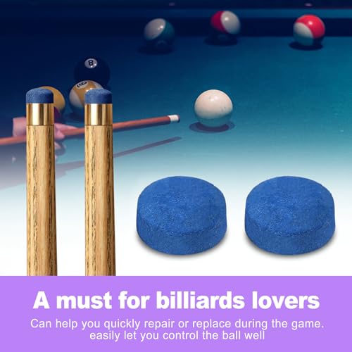 25 Pcs Pool Cue Tips 13mm Billiard Stick Cue Tips Replacement Kit - Hard Leather Pool Cue Tip Repair Kit for Pool Snooker Games - Professional Performance & Precision Control