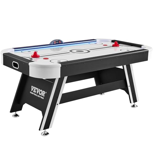 VEVOR 72" & 89" Air Hockey Tables w/LED Scoreboard, 88" 3-in-1 Multi-Game Table (Hockey/Billiards/Ping Pong) - Includes Pucks, Pushers & All Accessories for Game Room & Family | for Adult - size: 72x40 inch, style: Air Hockey Table