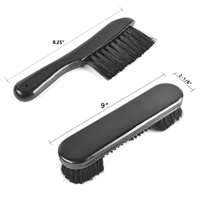 Billiards Brush Pool Table and Rail Brush Cleaning Tools Set with Cloth Cue Shaft Slicker & Small Cue Chalk Cube