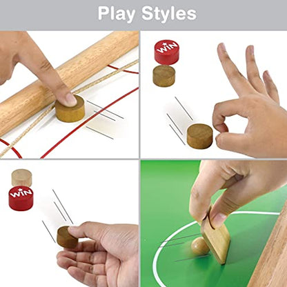 Big Flick n Kick: Wooden Multi Tabletop Indoor Portable Board Games for Kids and Family - style: FLICK n KICK Deluxe