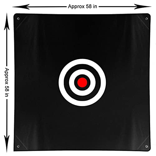 58" x 58" Golf Target Cloth - Hitting Practice Target for Indoor/Outdoor Training - style: Black