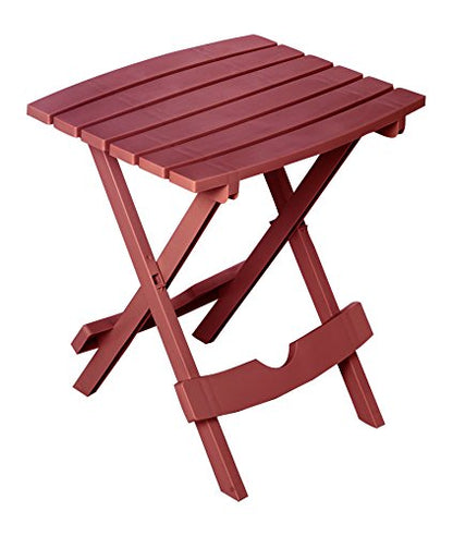 Adams Manufacturing 8500-95-3700 Plastic Quik-Fold Side Table, Merlot - color: Merlot, size: One Size