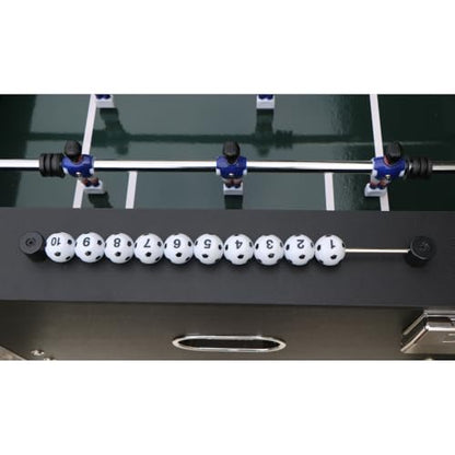 Virubi 54-inch Soccer Table with American Sporty Design, Foosball Football Game Table for Kids Adults, Wooden Steel Construction Black for Indoor Family Dining Room