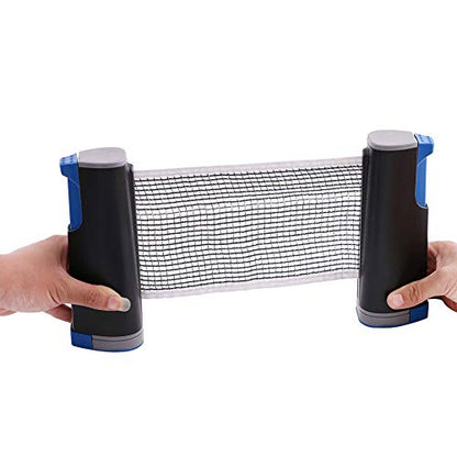 Portable Table Tennis Set Ping Pong Set with Retractable Net Indoor Outdoor Play for Kids Adults