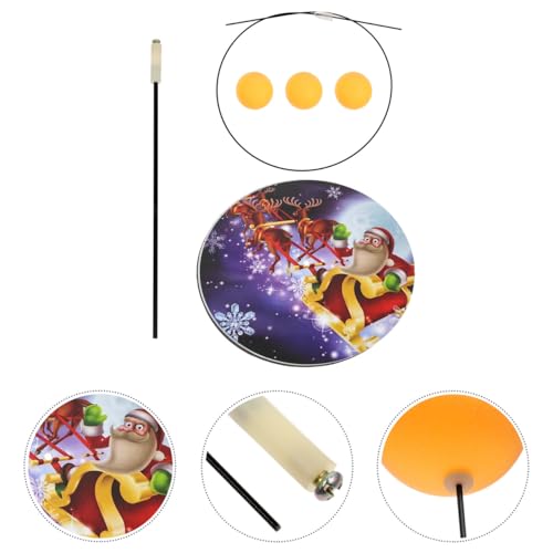 Luxshiny Elastic Shaft Table Tennis Trainer with Pong Balls for Indoor Outdoor Use Portable Pong Training Device for Skill Reflex and Eye Hand Coordination Practice