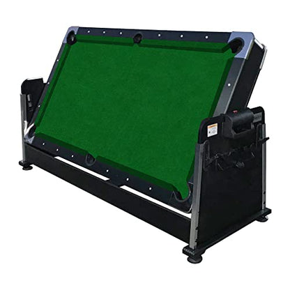 RACK Triad 7-Foot 3-in-1 Multi-Game Swivel Table - Billiards/Pool, Table Tennis & Air Hockey - color: Green Felt With Black Body