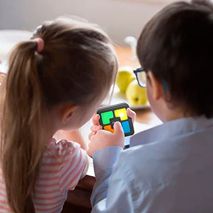 Point Games Handheld Memory Game, Kids Electronic Games, Sequence Fun for Kids with Lights & Sounds, Brain Challenge for Boys & Girls Ages 8+ - style: Square Memory Flash