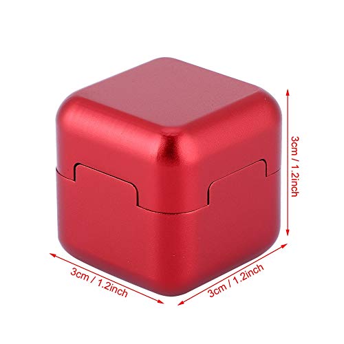 Pool Chalk Holder, Pool Cue Chalk Holder, Red Pool Chalk Cubes, Aluminum Chalk Holder Pool Billiards, Billiard Chalk Holder with Removable Magnetic Cue Stick Chalk Cap (Red)