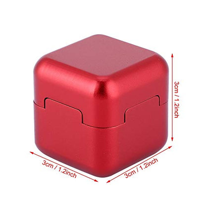 Pool Chalk Holder, Pool Cue Chalk Holder, Red Pool Chalk Cubes, Aluminum Chalk Holder Pool Billiards, Billiard Chalk Holder with Removable Magnetic Cue Stick Chalk Cap (Red)