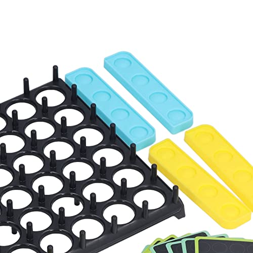 Bounce Ball Board Game Set with 9 Cards and 16 Balls - Interactive Family Game for Childrens Hands and Feet Coordination