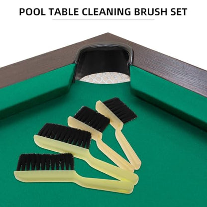 Holibanna 4pcs Pool Table Brush Set for Efficient Cleaning of Billiard Cloth and Pool Table Rails with Portable Plastic Handle Suitable for Cleaning and Accessories