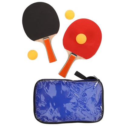 Luxshiny Table Tennis Paddle and Ball Set with Carrying Case, 2 Professional Rackets and 3 Training Balls for Indoor and Outdoor Sports, Ping Pong Equipment for Practice and Leisure