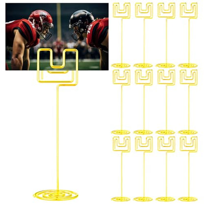 Gersoniel 12 Pcs Football Centerpieces for Table Football Goal Post Decoration 8.66 Inch Picture Holder Party Table Number Holders Picture Display Stands for Sports Themed Birthday Party Supplies