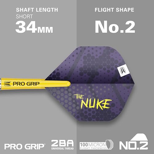 Target Darts Luke Littler Brass Soft Tip Darts Set – 19G Pixel Tip Dart, The Nuke Player Edition Dart Set, Dart Flights, Shafts & Dart Case Included | Professional Dart Accessories