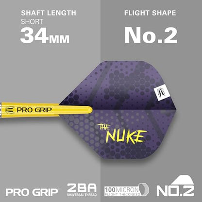 Target Darts Luke Littler Brass Soft Tip Darts Set – 19G Pixel Tip Dart, The Nuke Player Edition Dart Set, Dart Flights, Shafts & Dart Case Included | Professional Dart Accessories