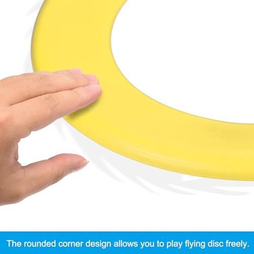 PATIKIL Flying Rings, PP Plastic Flying Discs for Sports Outdoor Playing Game Beach Pool Camping - color: Yellow