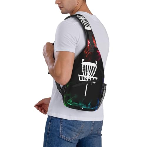 Disc golf basket Chest Bag Lightweight One Strap Backpack Multipurpose Travel Hiking For Men Women