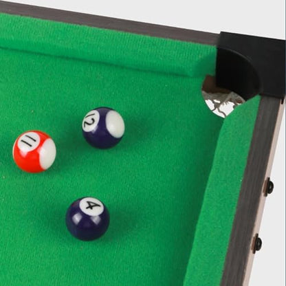 Generic Mini Tabletop Pool Set Billiards Game Miniature Pool Toy Desktop Snooker Game Balls for Parties Nursery Friends, 81cmx40cmx15.5cm
