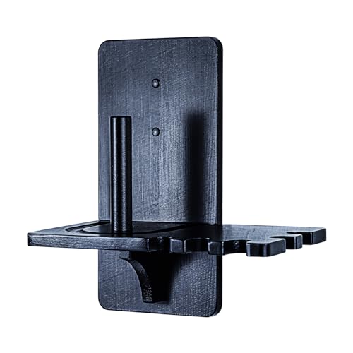 GOOX Pool Chalk Holder - Wall Mounted Solid Wood Cone Chalk Holder for Billiards - Pool Table Accessories Black