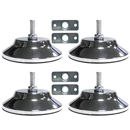 Billiard Table Feet,4 PCS Billiard/Pool Table Leg Levelers, Adjustable Furniture Levelling Feet, Leveling Risers for Football/Soccer Table, Ping Pong Table,5 Inch Metal Game Table Leg Levelers