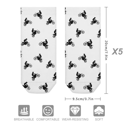 5 Pairs Women’s Low Cut Ankle Socks, Soft Athletic No Show for Running Yoga Daily Wear - color: Picture (13)