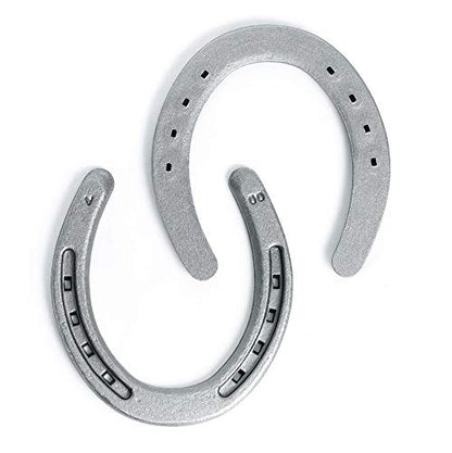 Steel Horseshoes Set for Horses, Crafts, Decorations and Backyard Games - Size 00 - Plain - 40 Shoes - size: Size 00 Small - 40 Shoes