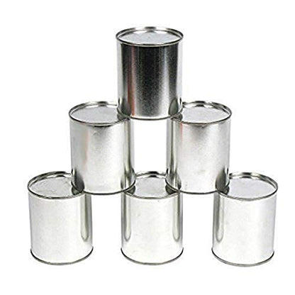 U.S. Toy Metal Carnival Cans, Silver (GS93)