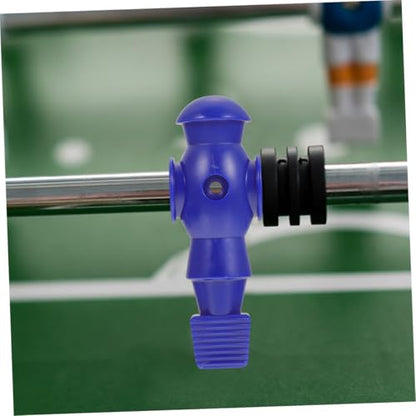 Levemolo 8Pcs Foosball Table Football Players Replacement Figures Resin Mechanical Dolls in Blue and White Lightweight Soccer Game Accessories Compatible with Standard Rods