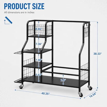 Golf Bag Storage Garage Organizer - 2 Golf Bag Organizer Stand for Golf Bag Accessories - Storage Rack for Home, Garage, Club, Golf Gifts for Men