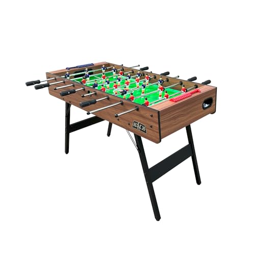 KICK Arcadia 48" Folding Foosball Table – Compact Indoor Game Table - color: Brown