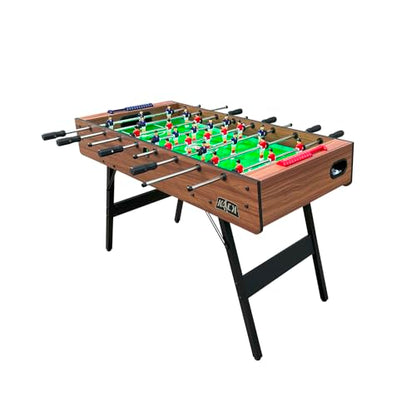KICK Arcadia 48" Folding Foosball Table – Compact Indoor Game Table - color: Brown