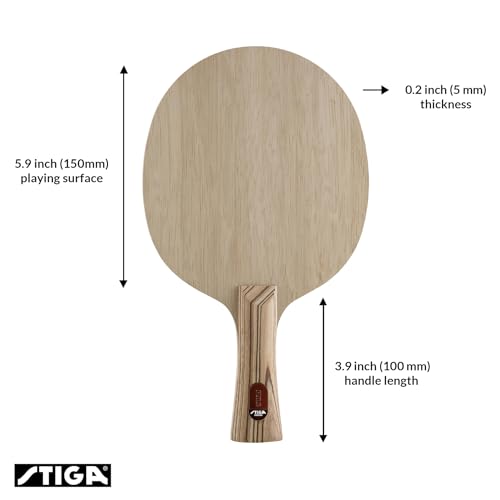 STIGA Pure Table Tennis Blade, Round Wood Blade for Experienced Advanced Offensive Players, Competition Approved - style: Pure - Master
