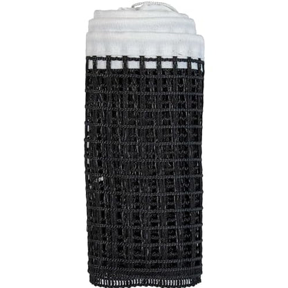 Butterfly Towel and Ball Box – Durable Heavy Gauge Corrugated Cardboard Table Tennis Towel and Ball Box – Hexagonal Shaped – Black and White Logos All Around, Used