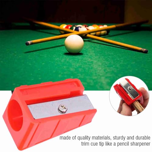 VGEBY 3Pcs Billiards Pool Cue Tip Shaper Tool, Portable Cue Tip Trimmer Shaper Tapper Repair Tool Accessory(Red) Pool Tip Trimmer Pool Tip Trimmer Cue Tip Repair Kit