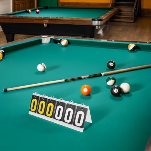 GALPADA Portable Table Scoreboard Flip Score Keeper with 6-Digit Acrylic Display for Basketball Billiards and Tabletop Sports Games