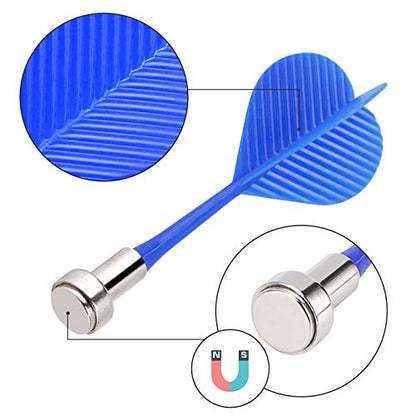 Accmor Magnetic Darts, Magnetic Darts Replacement for Magnetic Dartboard - color: 36 Pack-Red, White, Black, Blue, Yellow, Green