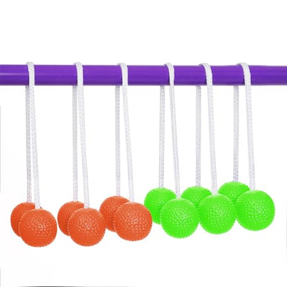 KH Ladderball Balls Set 6 Pack Replacement Balls Ladder Toss Game Balls Soft Golf Balls Safe for Kids - color: Orange,Lime Green