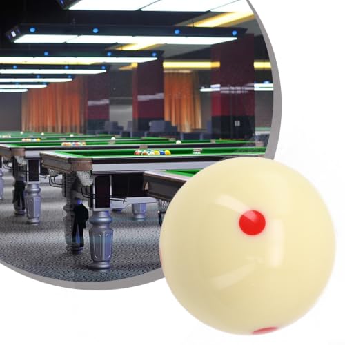 Pool Billiard Training Cue Ball Blue 6 Dot Spot Resin 2 1/4 Inch 6 Oz for Practice on Standard Tables(Red) - color: Red