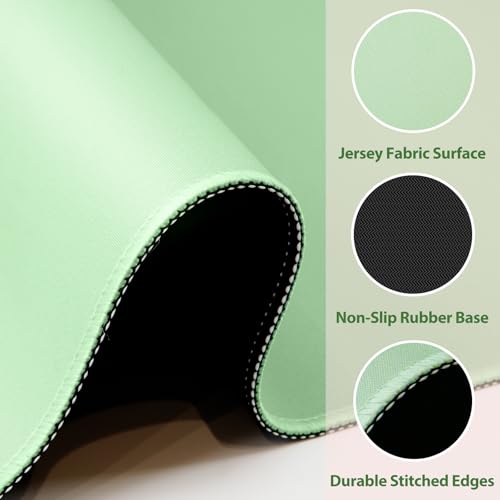 Green Mahjong Mat - 100% No Creases American Mahjong Mat, Anti-Slip & Noise Reduction Mahjong Table Cover, Mahjong Mats with Carrying Bag for Mahjong, Poker, Card Games, Dominoes, Board Games (Green) - color: Green