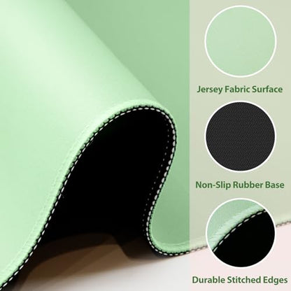 Green Mahjong Mat - 100% No Creases American Mahjong Mat, Anti-Slip & Noise Reduction Mahjong Table Cover, Mahjong Mats with Carrying Bag for Mahjong, Poker, Card Games, Dominoes, Board Games (Green) - color: Green