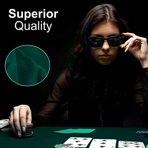 Felt Card Game Table Cover for Playing Cards, Poker, Mahjong, Domino, Bridge and Board Game - Green, 32 in - color: Green, size: 32" x 32" (Square)